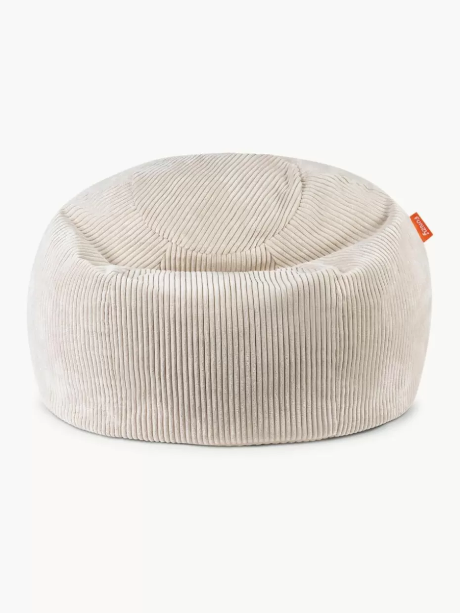 Sitzsäcke-Funzy Handgefertigter Kinder-Sitzsack Flora aus Cord Cord Beige