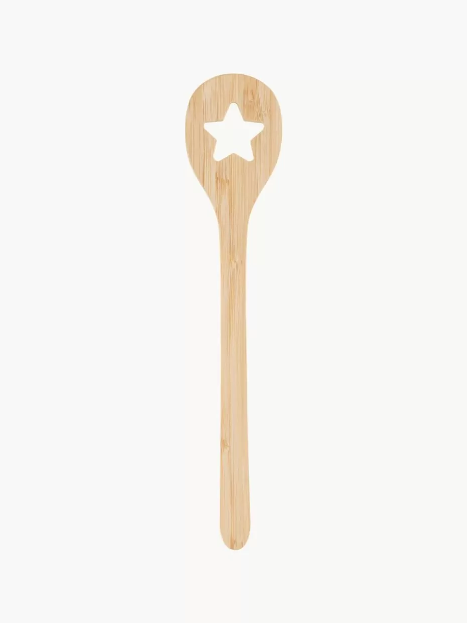 Weihnachtsbacken | Küchenhelfer-Räder Handgefertigter Kochlöffel Star aus Bambusholz