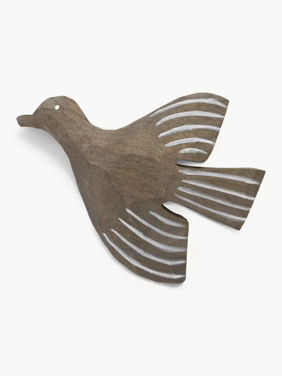Aufbewahrung-ferm LIVING Kids Handgefertigter Wandhaken Lola Bird aus Espenholz Greige