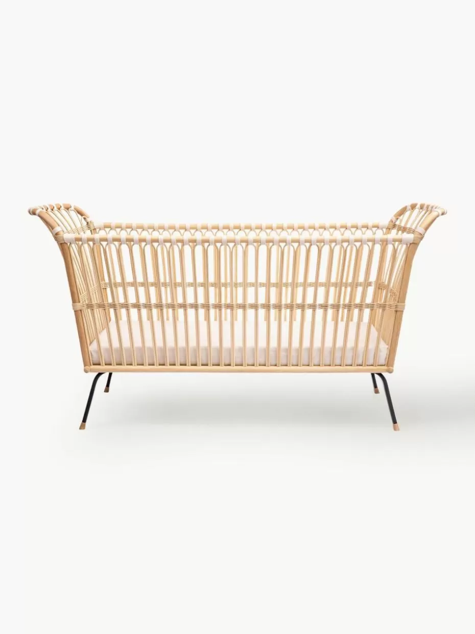 Babybetten-Bermbach Handgefertigtes Babybett Frederick aus Rattan