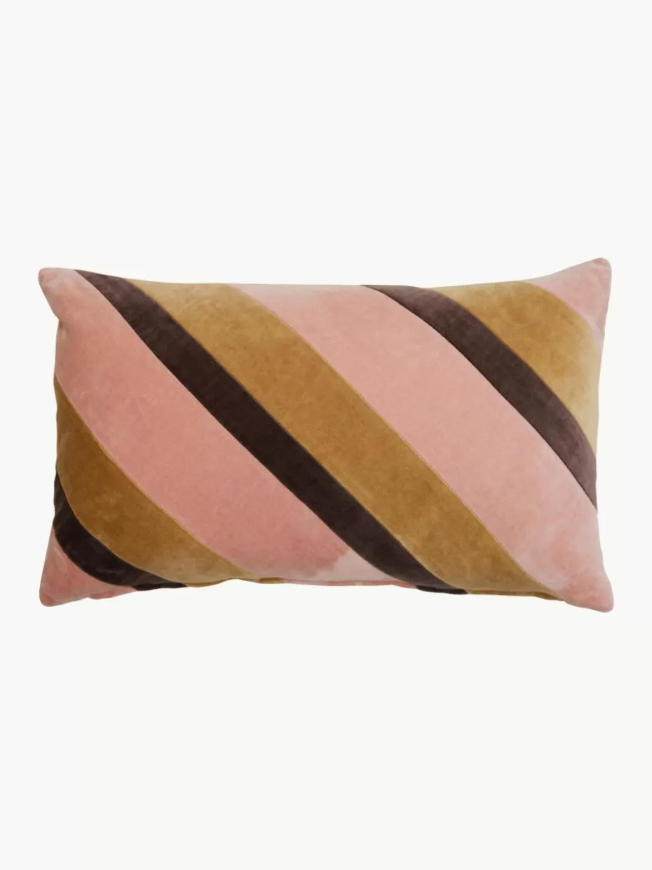 Dekokissen-HKLIVING Handgefertigtes Baumwoll-Kissen Sunkissed Hellbraun, Peach, Aubergine