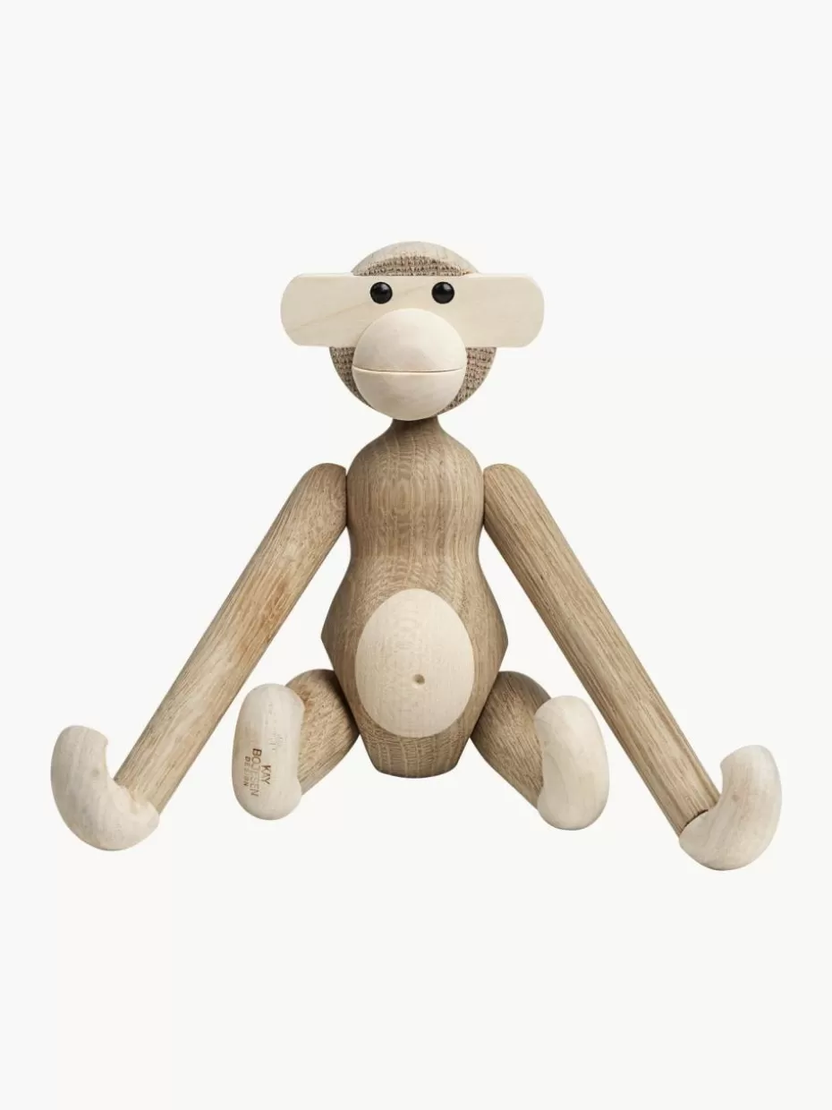 Deko | Deko-Objekte-Kay Bojesen Handgefertigtes Deko-Objekt Monkey aus Eichenholz, H 19 cm Eichenholz, Ahornholz