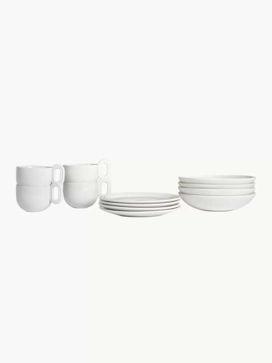 Geschirr-Sets-Broste Copenhagen Handgefertigtes Frühstücks-Set Stevns, 4 Personen (12-tlg.)