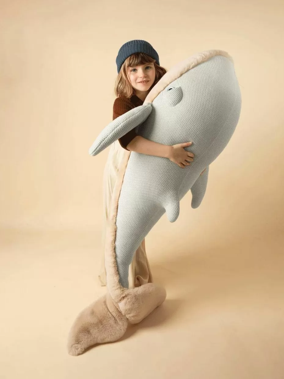 Spielzeug & Kuscheltiere-BigStuffed Handgefertigtes Kuschelkissen Whale