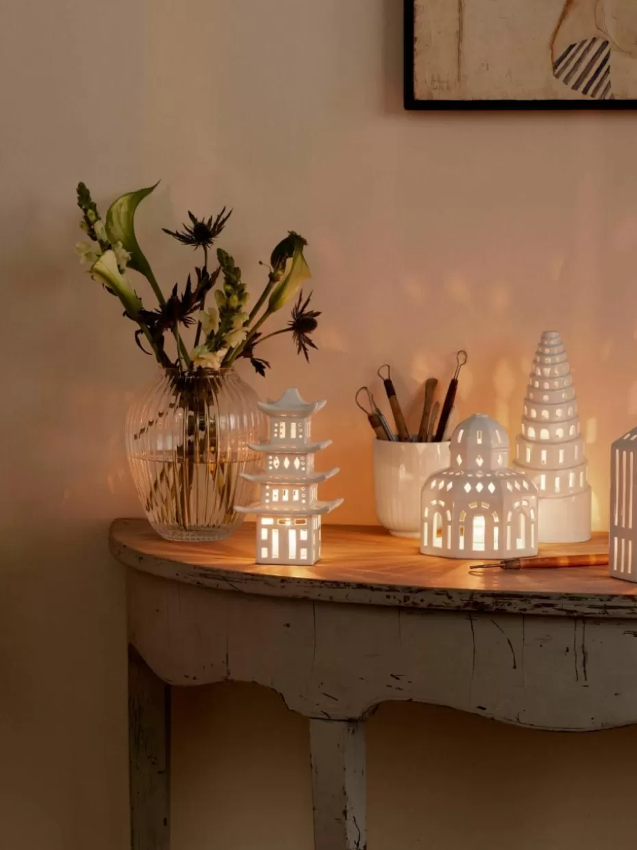 Weihnachtskerzen & Kerzenhalter | Weihnachtliche Deko-Objekte-Kähler Handgefertigtes Lichthaus Urbania aus Keramik