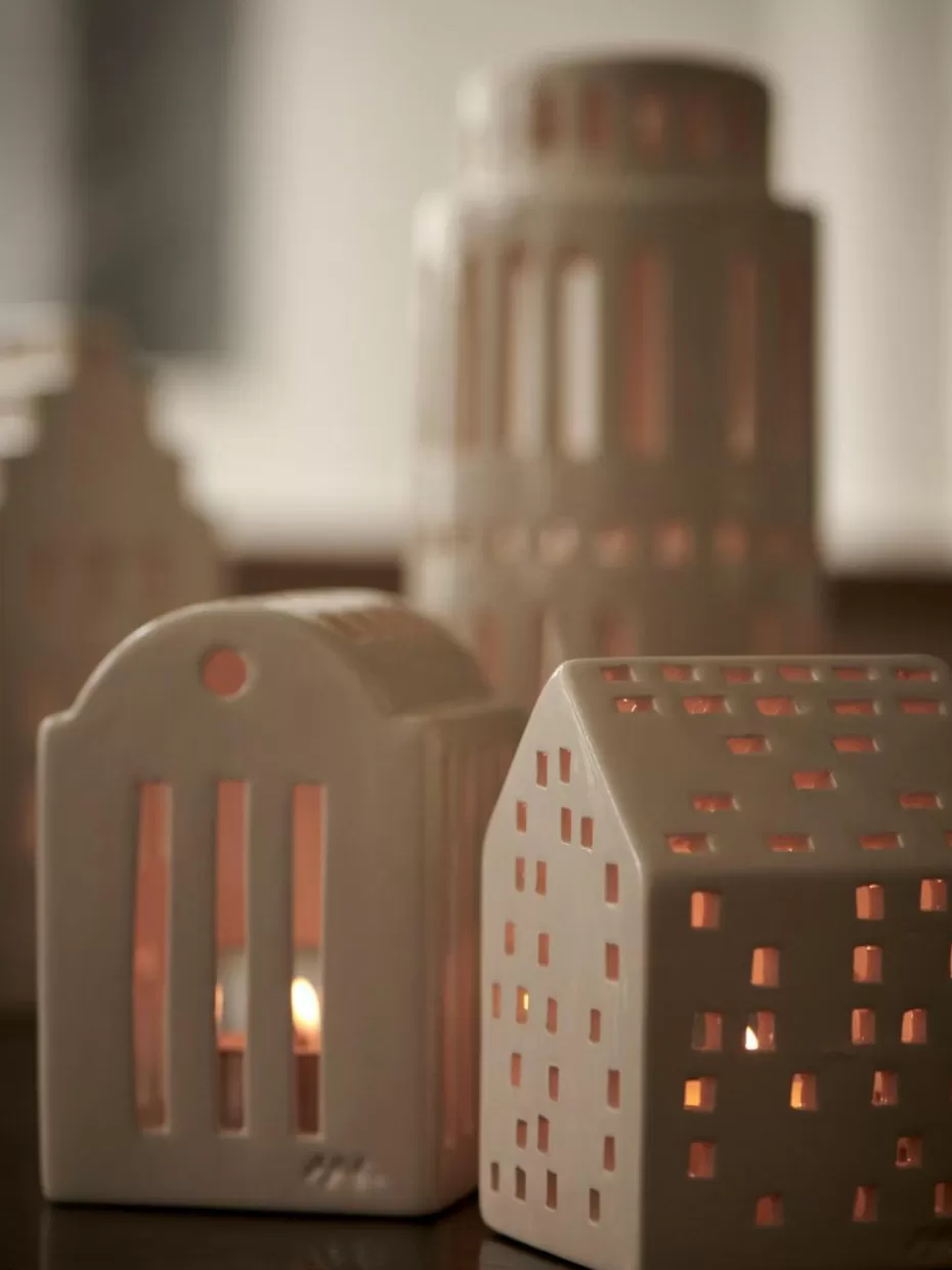 Weihnachtskerzen & Kerzenhalter | Weihnachtliche Deko-Objekte-Kähler Handgefertigtes Lichthaus Urbania aus Keramik