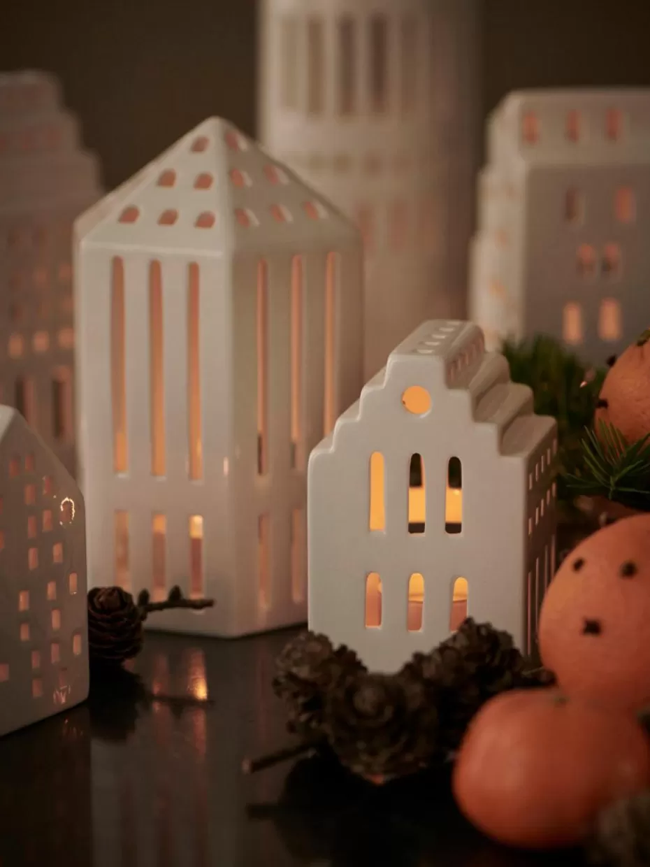 Weihnachtskerzen & Kerzenhalter | Weihnachtliche Deko-Objekte-Kähler Handgefertigtes Lichthaus Urbania aus Keramik