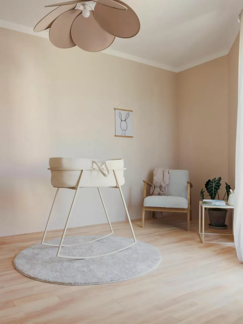 Babybetten-Metallbude Handgefertigtes Moseskorb-Gestell Korsina Hellbeige