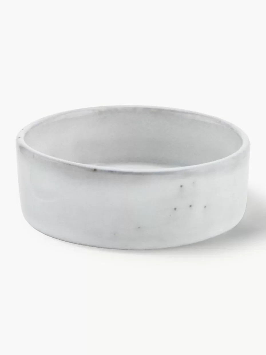 Dipschalen & Snackschalen | Geschirrserien-Broste Copenhagen Handgemachte Dipschälchen Nordic Sand, 4 Stück Hellgrau, gesprenkelt