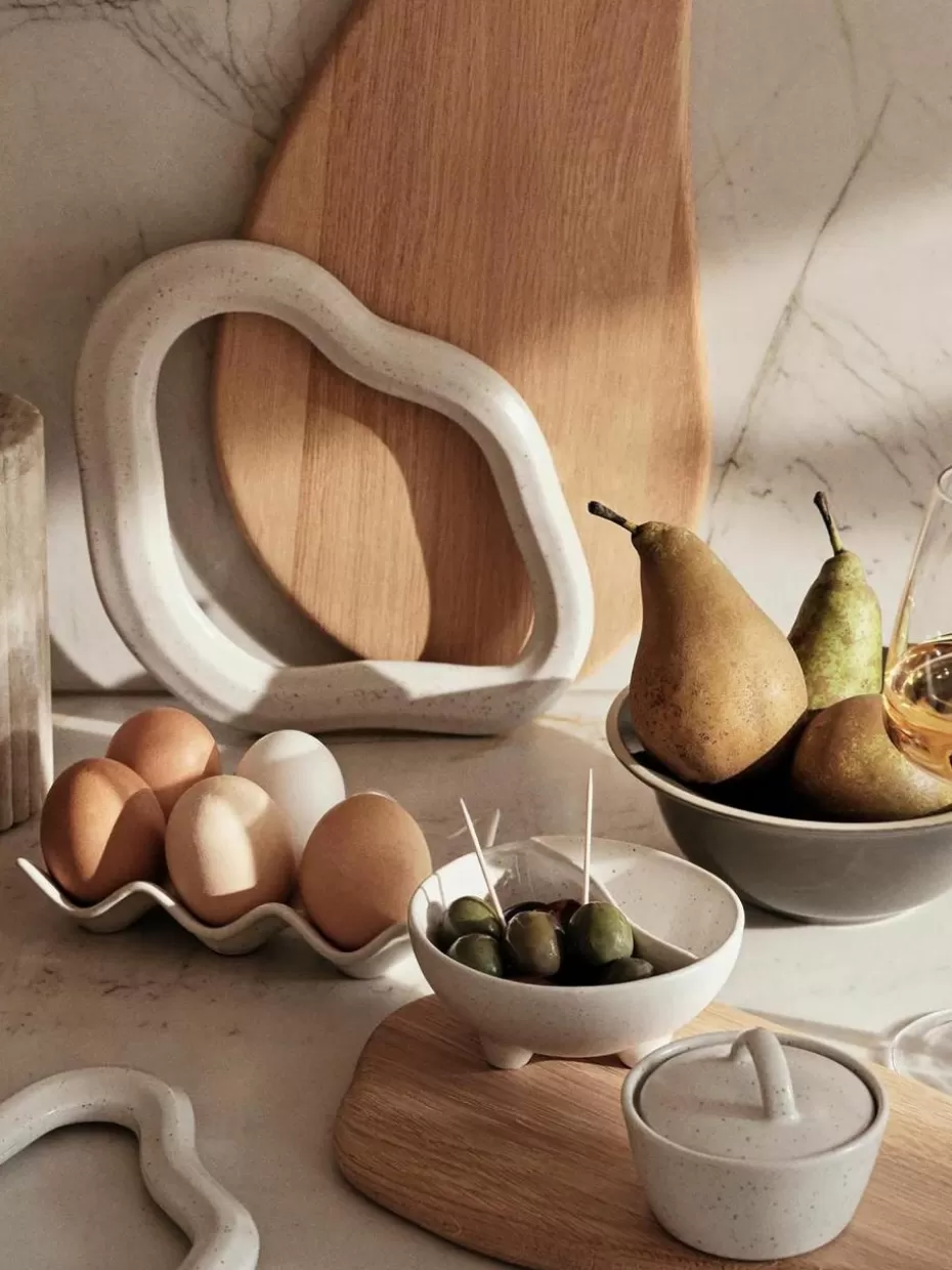 Dipschalen & Snackschalen-Broste Copenhagen Handgemachte Dipschälchen Nordic Vanilla, 4 Stück Off White, gesprenkelt