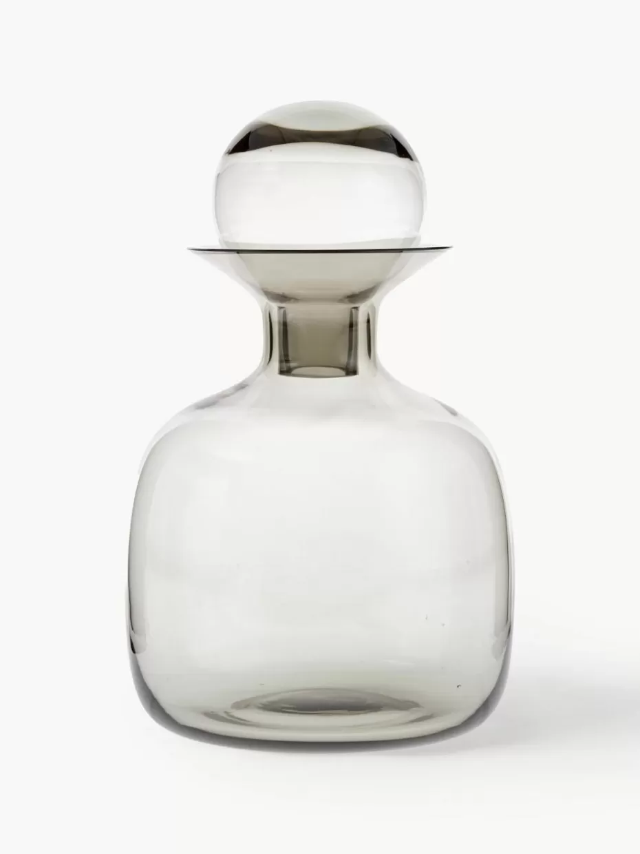 Weihnachtsgeschirr | Festliche Eleganz-Asa Selection Handgemachte Karaffe Colored, 1.5 L Hellgrau, transparent
