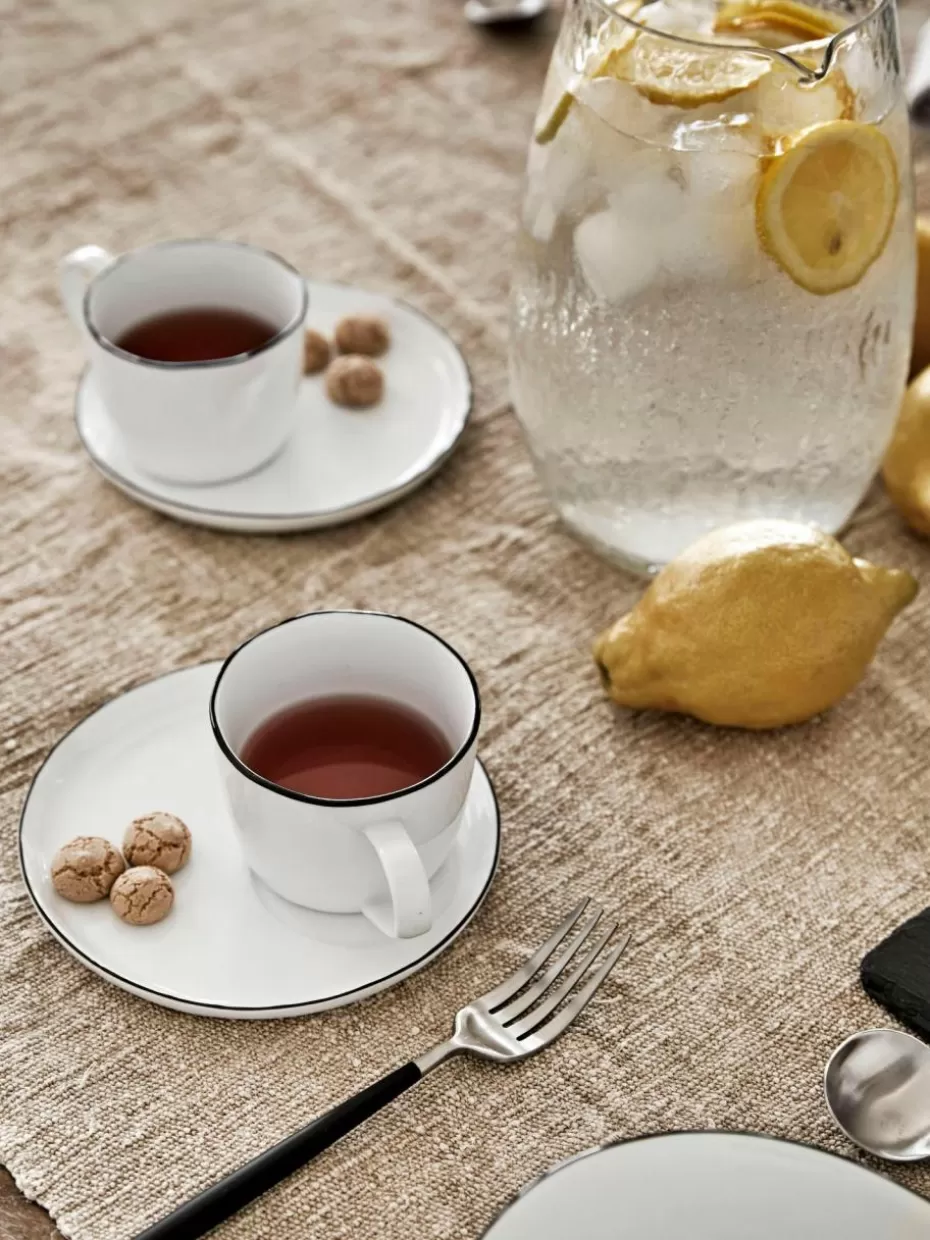 Tassen | Geschirrserien-Broste Copenhagen Handgemachte Porzellan-Espressotasse Salt mit Untertasse