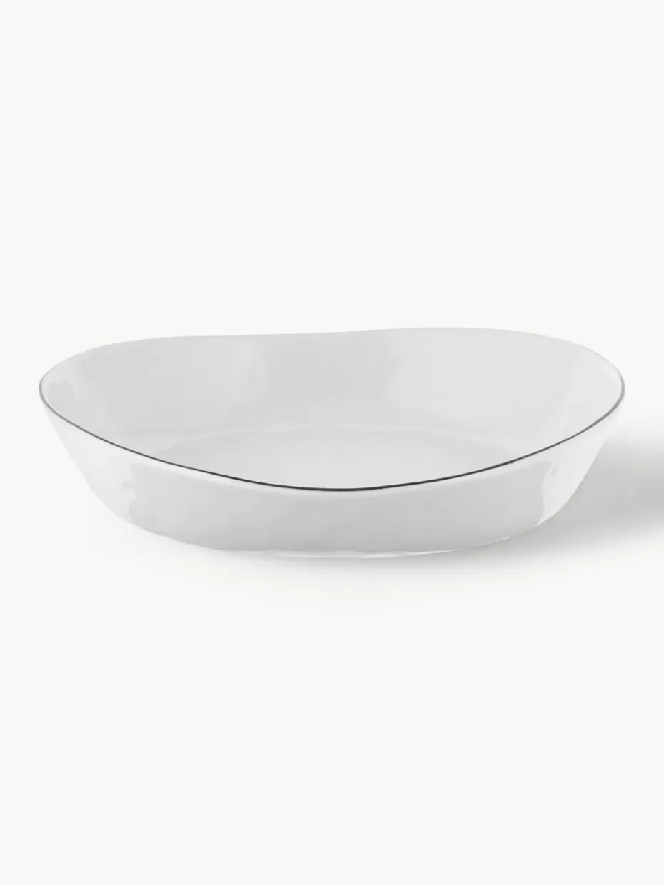 Servierplatten & Schüsseln | Geschirrserien-Broste Copenhagen Handgemachte Porzellan-Schalen Salt, Ø 20 cm, 2 Stück