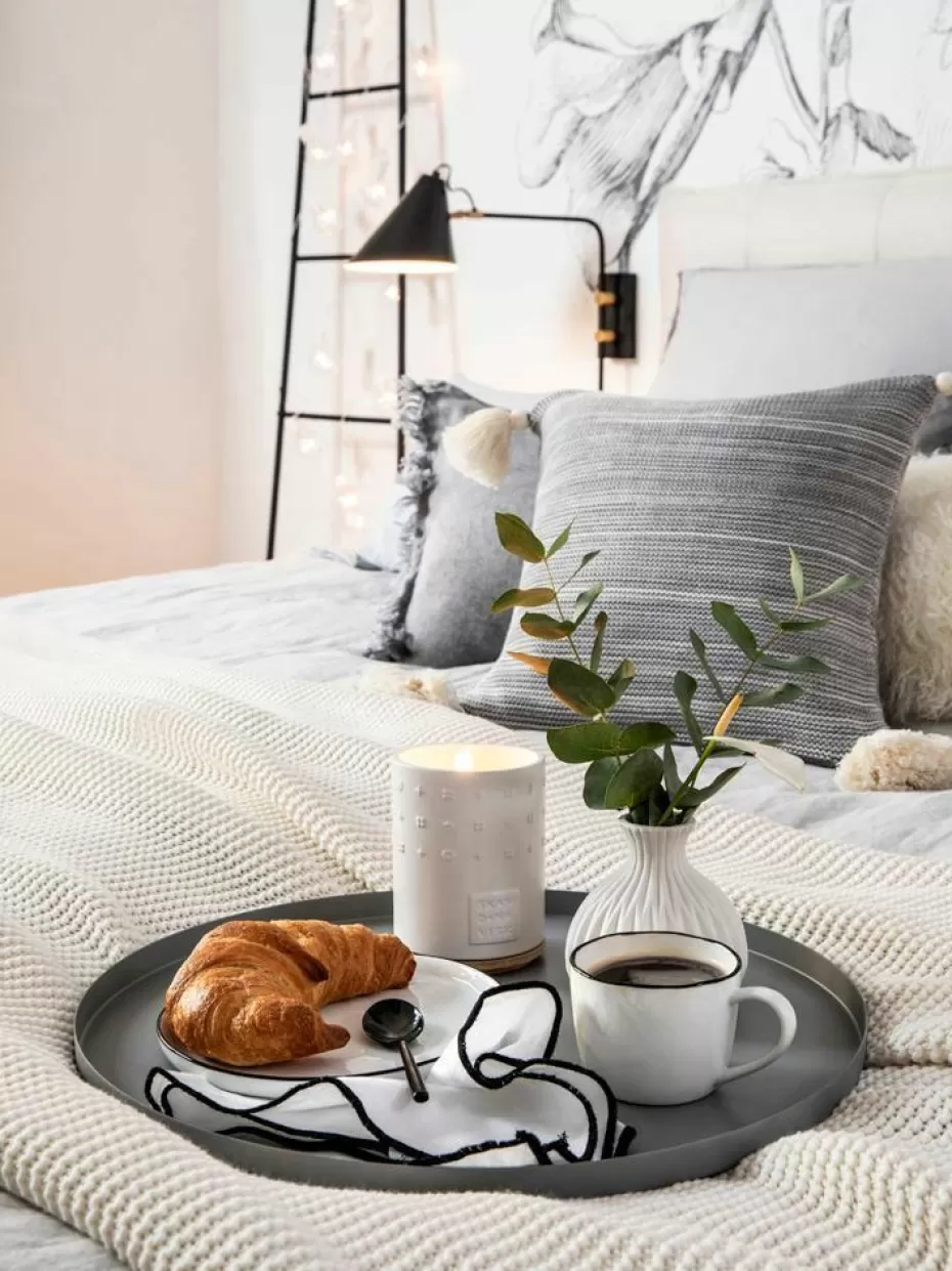 Tassen | Geschirrserien-Broste Copenhagen Handgemachte Porzellan-Tasse Salt mit Untertasse
