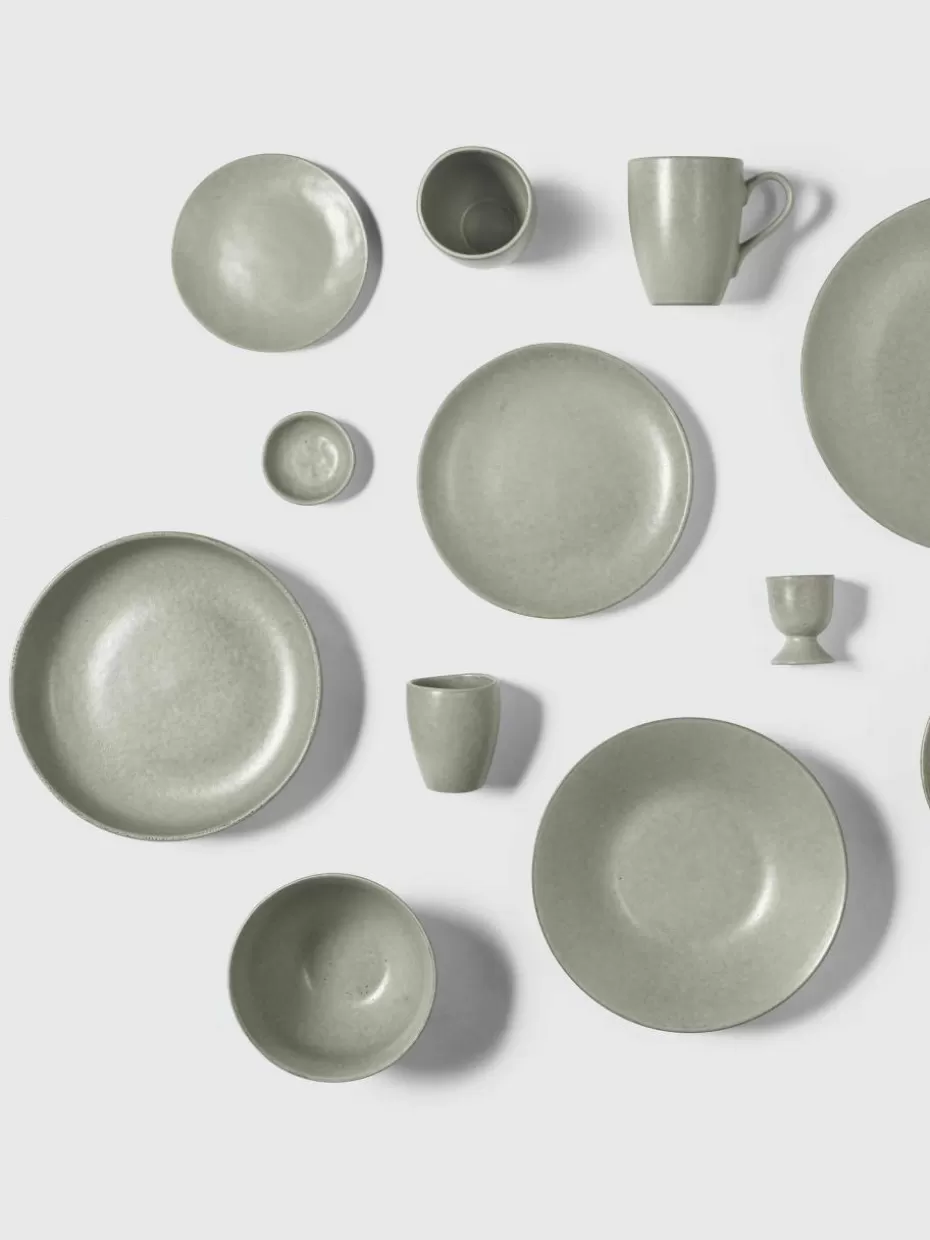 Servierplatten & Schüsseln-Broste Copenhagen Handgemachte Schalen Nordic Marsh, Ø 22 cm, 4 Stück Salbeigrün, gesprenkelt