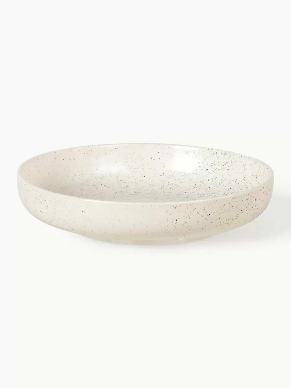 Schalen & Bowls | Teller-Broste Copenhagen Handgemachte Schalen Nordic Vanilla, Ø 22 cm, 4 Stück Off White, gesprenkelt