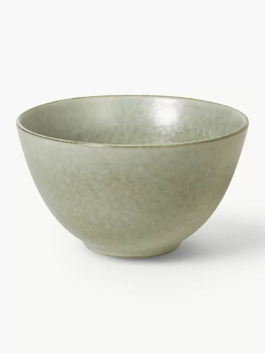 Schalen & Bowls-Broste Copenhagen Handgemachte Schälchen Nordic Marsh, 4 Stück Salbeigrün, gesprenkelt