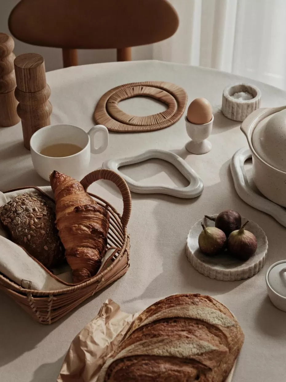 Untersetzer-Broste Copenhagen Handgemachte Untersetzer Nordic Vanilla, 2er-Set Off White, gesprenkelt