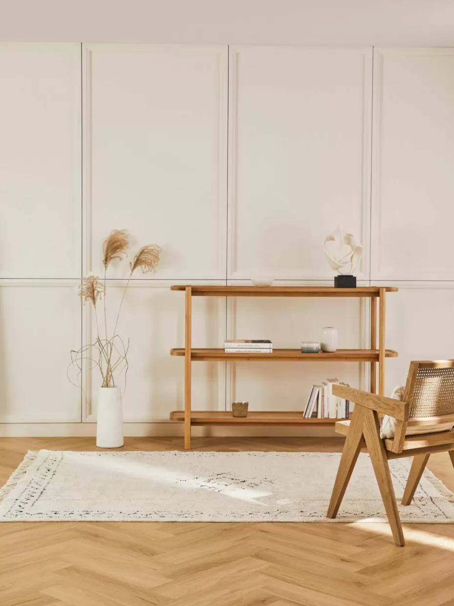Rechteckige Teppiche-Westwing Collection Handgetufteter Baumwollteppich Fionn mit Fransen