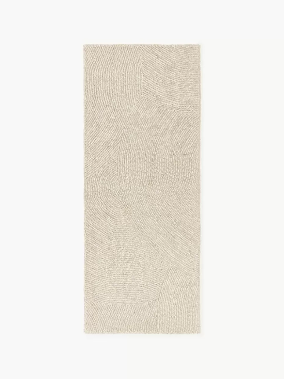 Läufer-Westwing Collection Handgetufteter Wollläufer Eleni Hellbeige