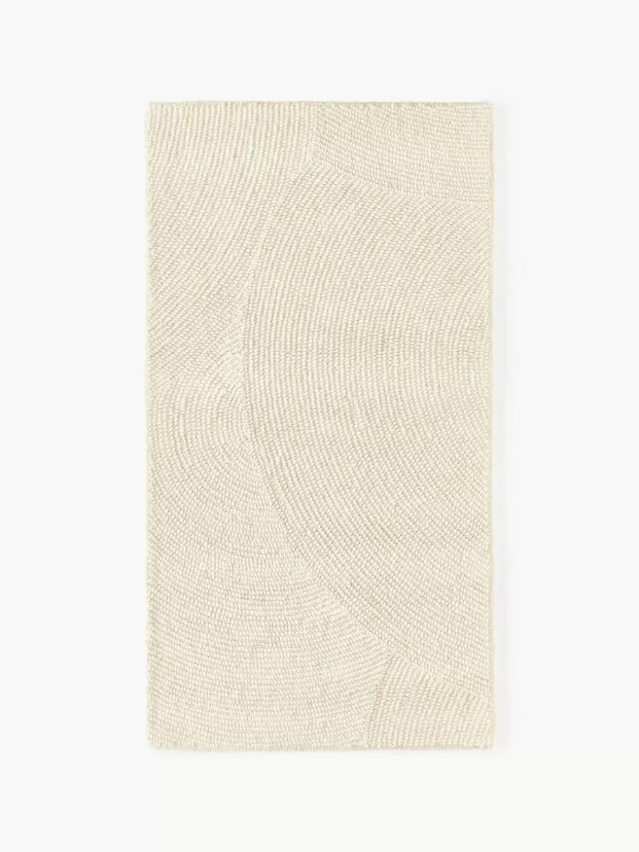 Rechteckige Teppiche-Westwing Collection Handgetufteter Wollteppich Eleni Off White