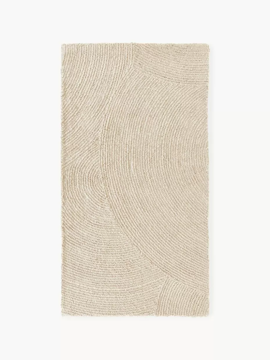 Rechteckige Teppiche-Westwing Collection Handgetufteter Wollteppich Eleni Hellbeige