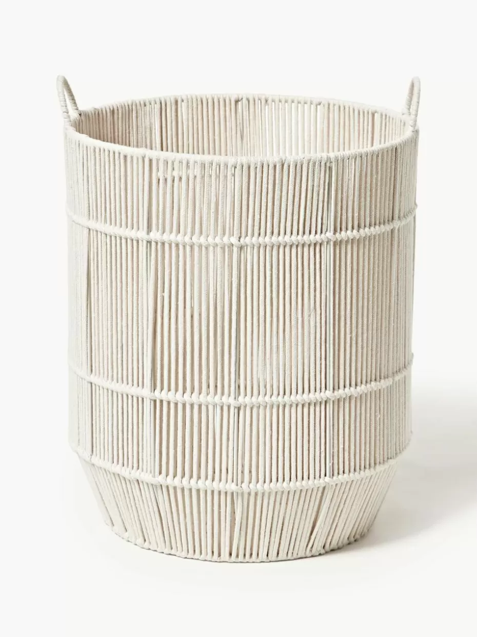 Wäschekörbe-Westwing Collection Handgewebte Wäschekörbe Gabe aus Seil, 2er-Set Beige