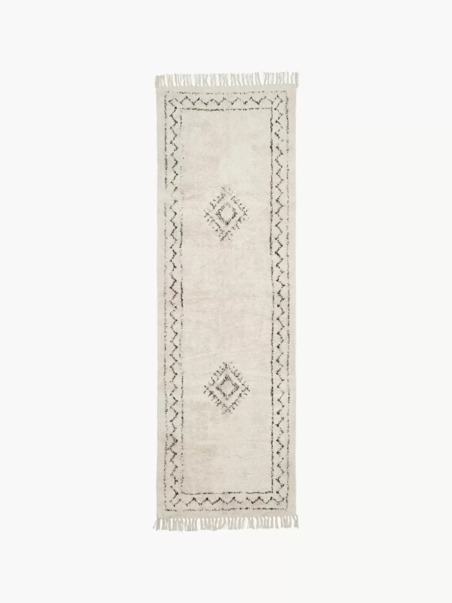 Läufer-Westwing Collection Handgewebter Baumwollläufer Fionn mit Fransen
