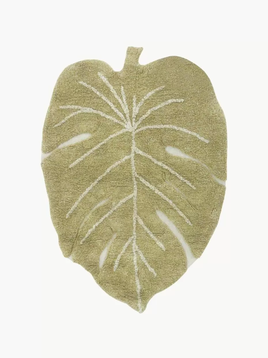 Teppiche-Lorena Canals Handgewebter Kinderteppich Mini Monstera mit Hoch-Tief-Effekt, waschbar