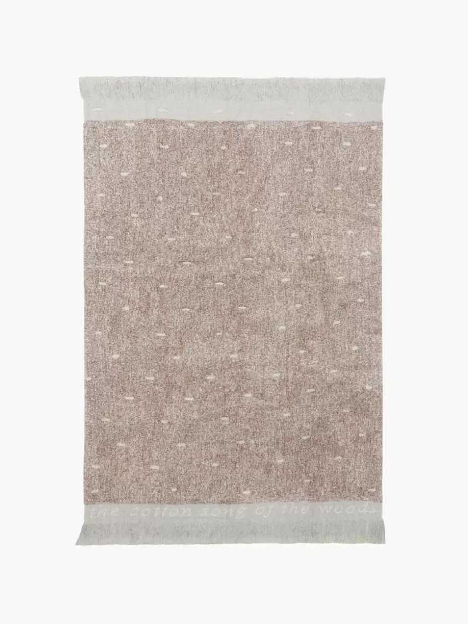 Teppiche-Lorena Canals Handgewebter Kinderteppich Woods, waschbar Altrosa