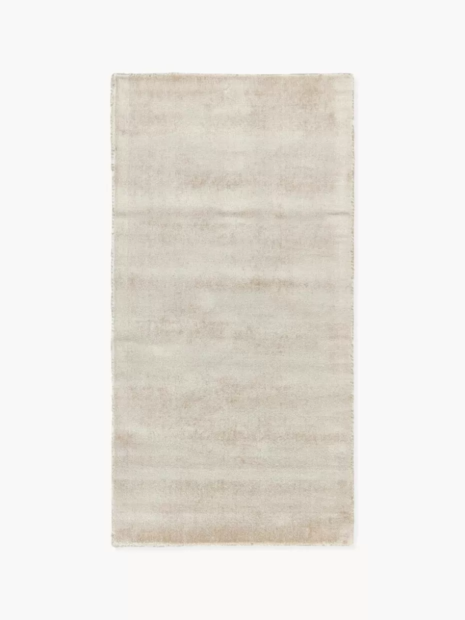 Rechteckige Teppiche-Westwing Collection Handgewebter Viskoseteppich Jane Hellbeige