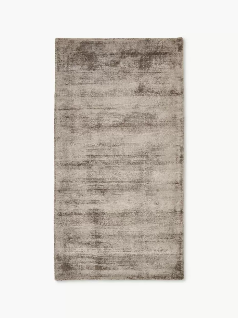 Rechteckige Teppiche-Westwing Collection Handgewebter Viskoseteppich Jane Taupe