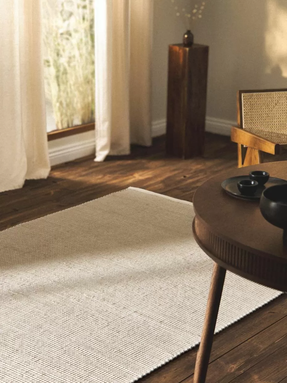Rechteckige Teppiche-Westwing Collection Handgewebter Wollteppich Amaro Cremeweiß, Beige