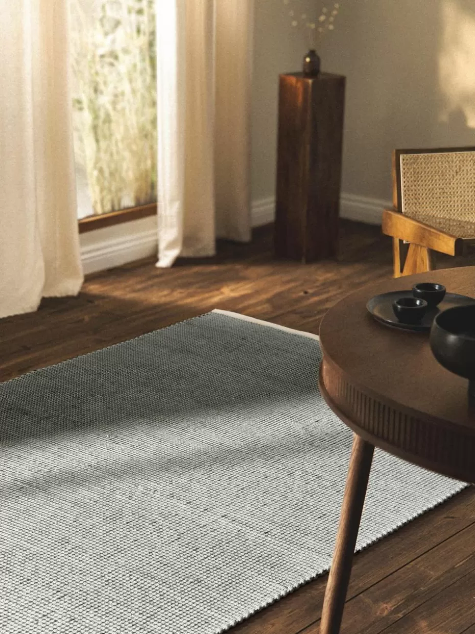 Rechteckige Teppiche-Westwing Collection Handgewebter Wollteppich Amaro Hellbeige, Grau