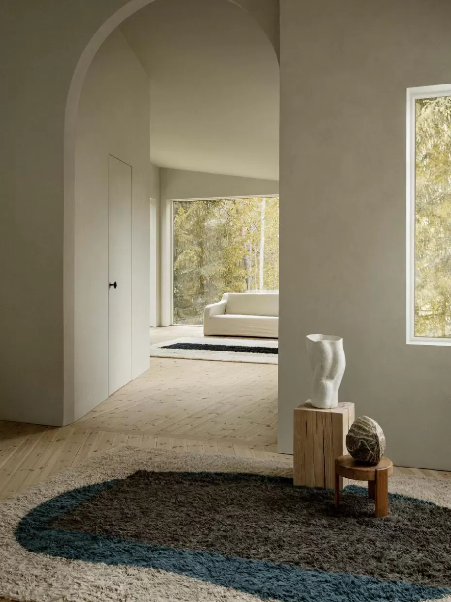 Rechteckige Teppiche-Nordic Knots Handgewebter Wollteppich Monolith