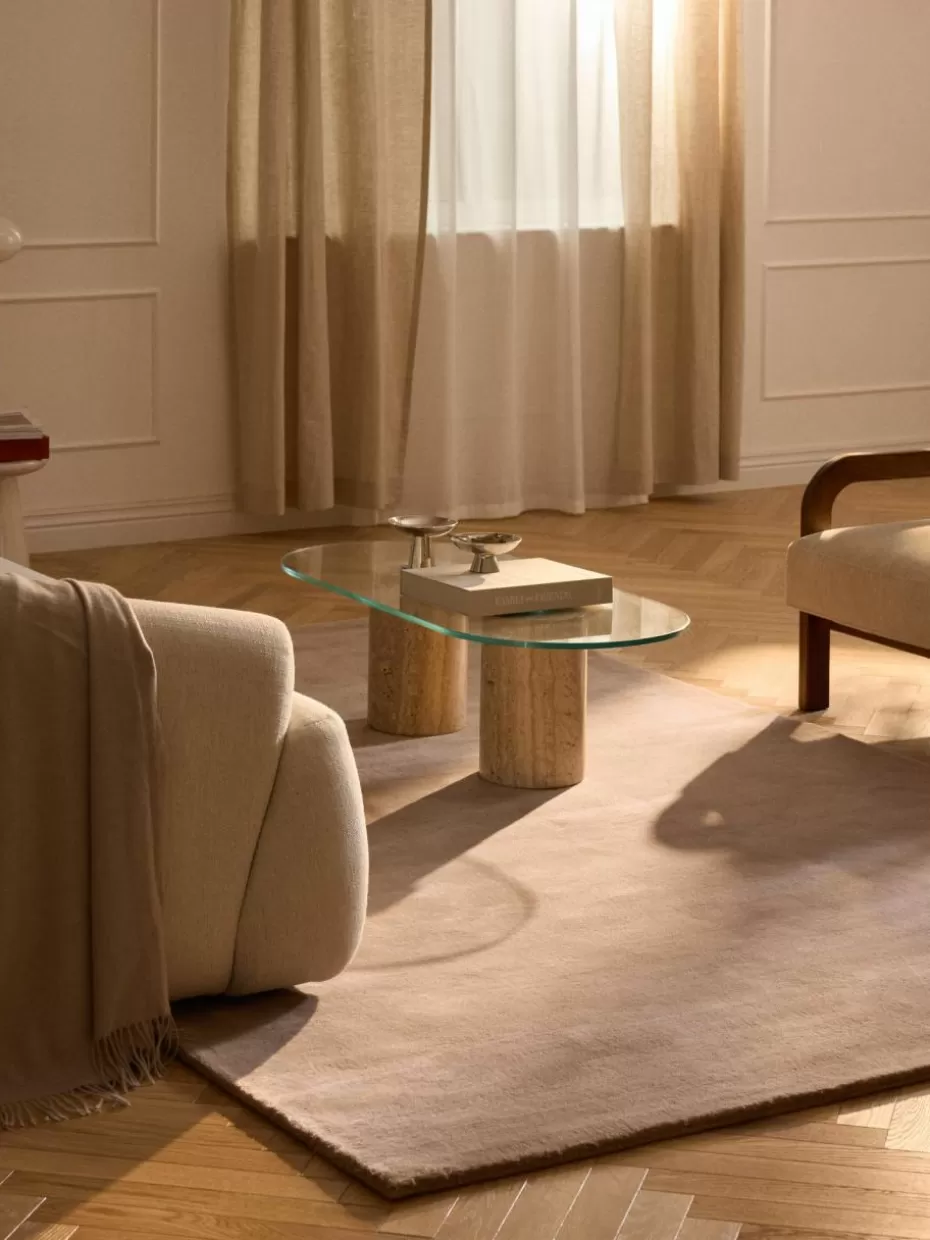 Rechteckige Teppiche-Westwing Collection Handgewebter Wollteppich Zayne Nougat