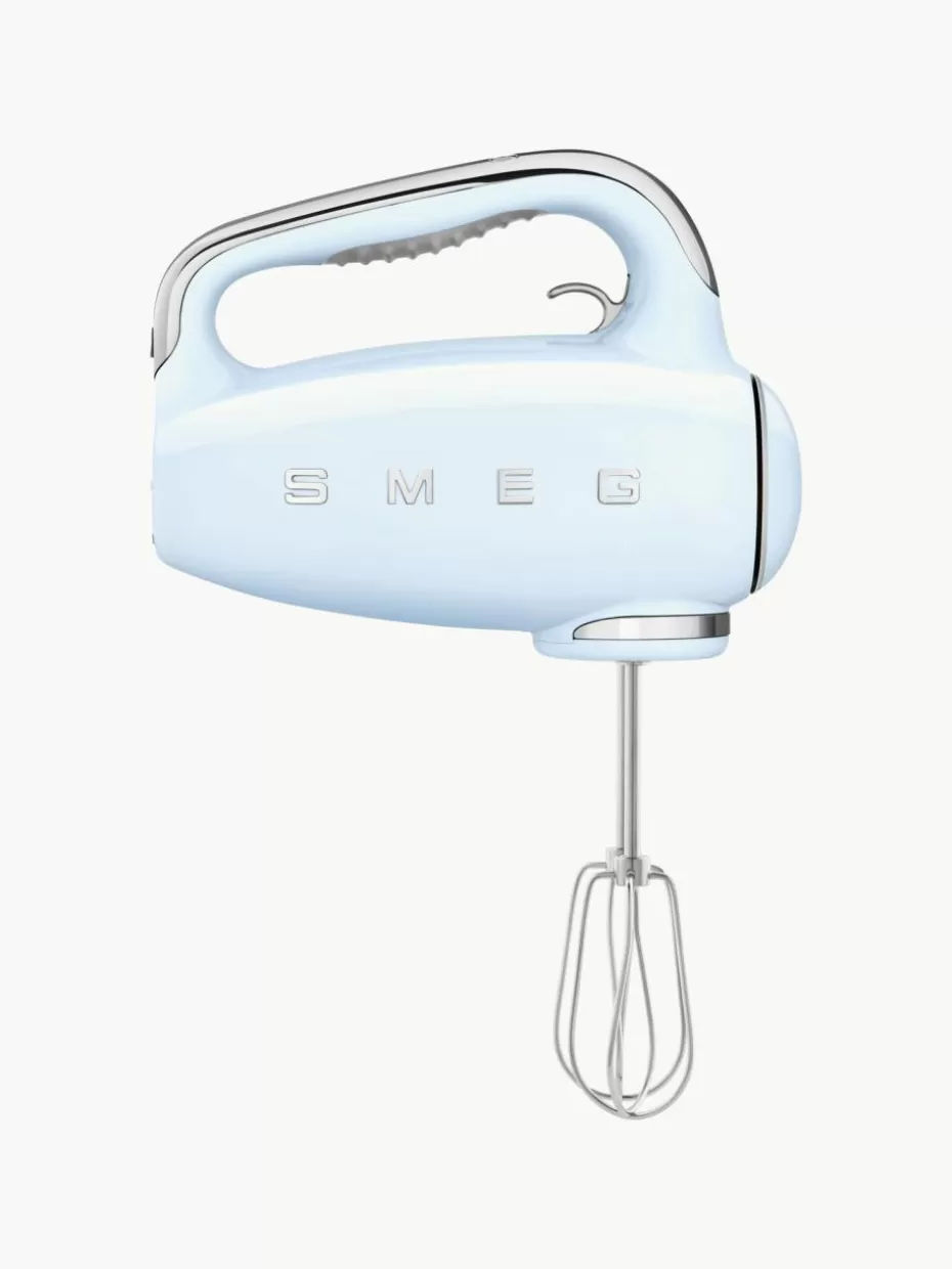 Mixer-Smeg Handrührgerät 50's Style Hellblau, glänzend