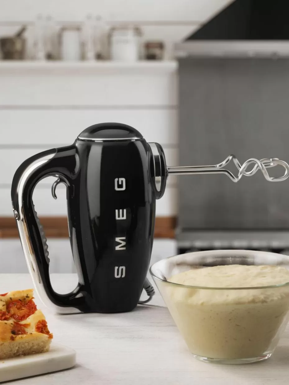 Mixer-Smeg Handrührgerät 50's Style Schwarz, glänzend