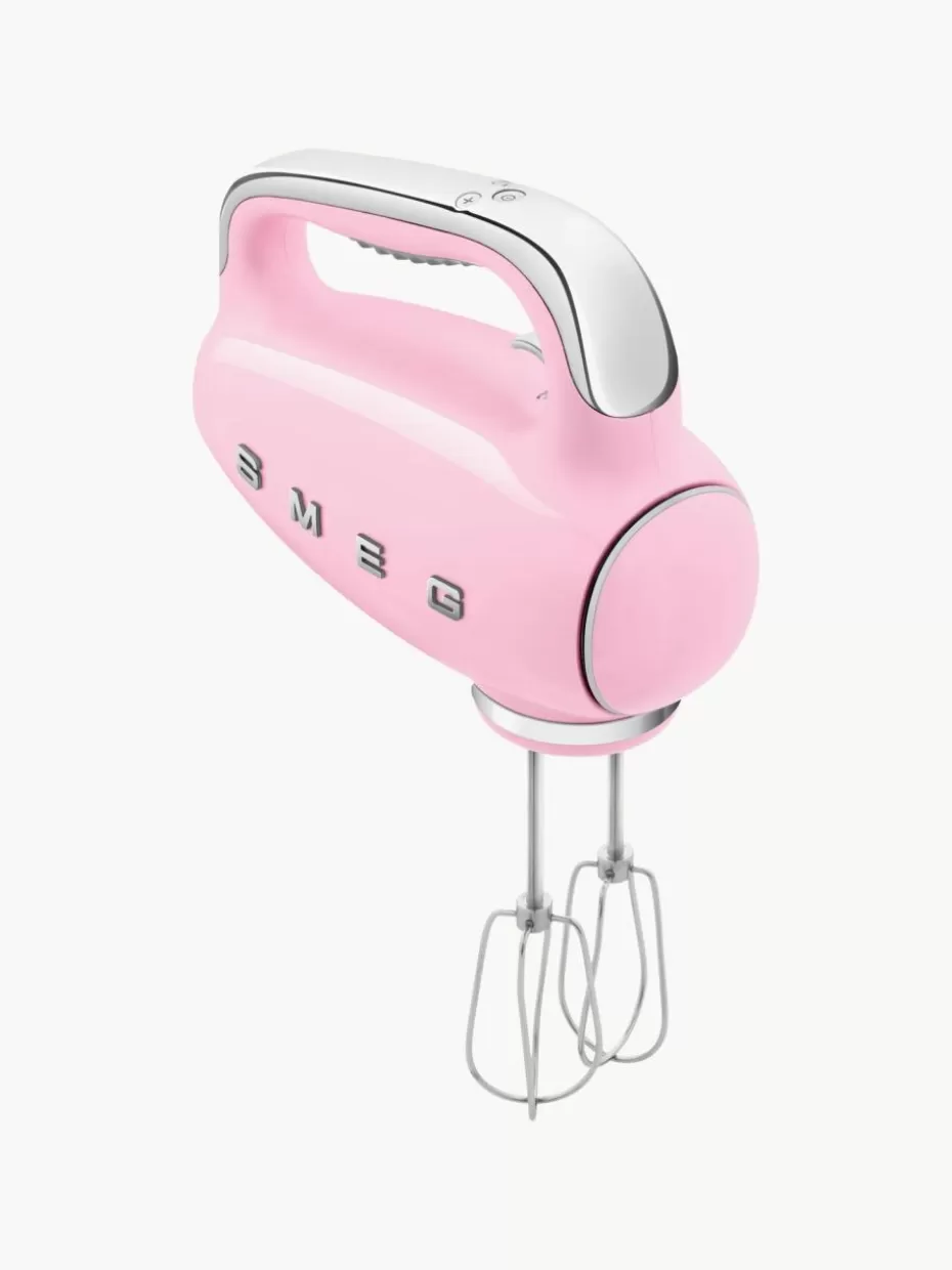 Mixer-Smeg Handrührgerät 50's Style Rosa, glänzend