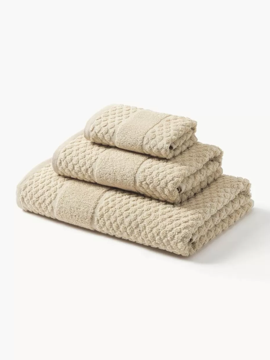Handtücher-Westwing Collection Handtuch-Set Katharina, in verschiedenen Setgrößen Beige