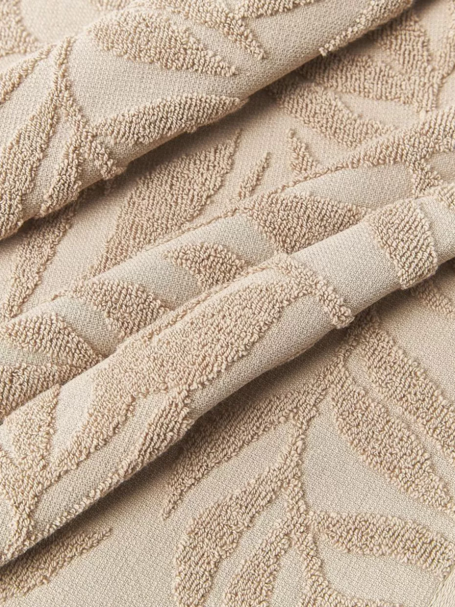 Handtücher-Westwing Collection Handtuch-Set Leaf, in verschiedenen Setgrößen Beige