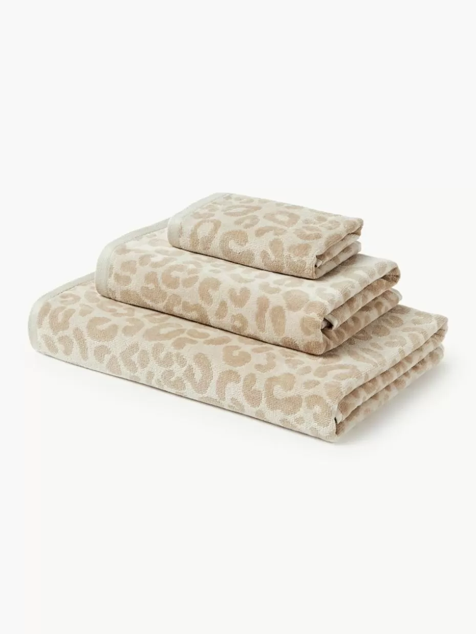 Handtücher-Westwing Collection Handtuch-Set Leo, in verschiedenen Setgrößen Cremeweiß, Beige