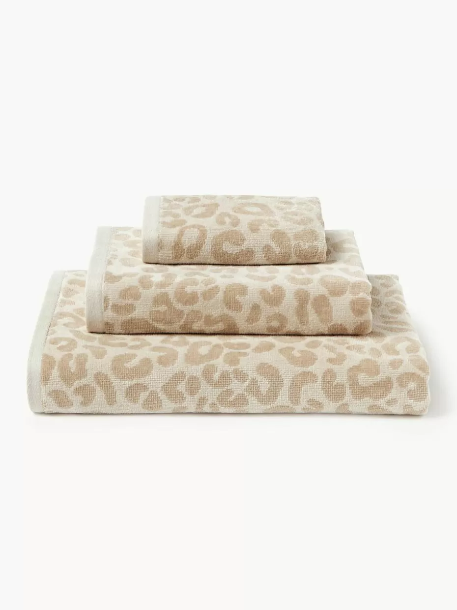 Handtücher-Westwing Collection Handtuch-Set Leo, in verschiedenen Setgrößen Cremeweiß, Beige
