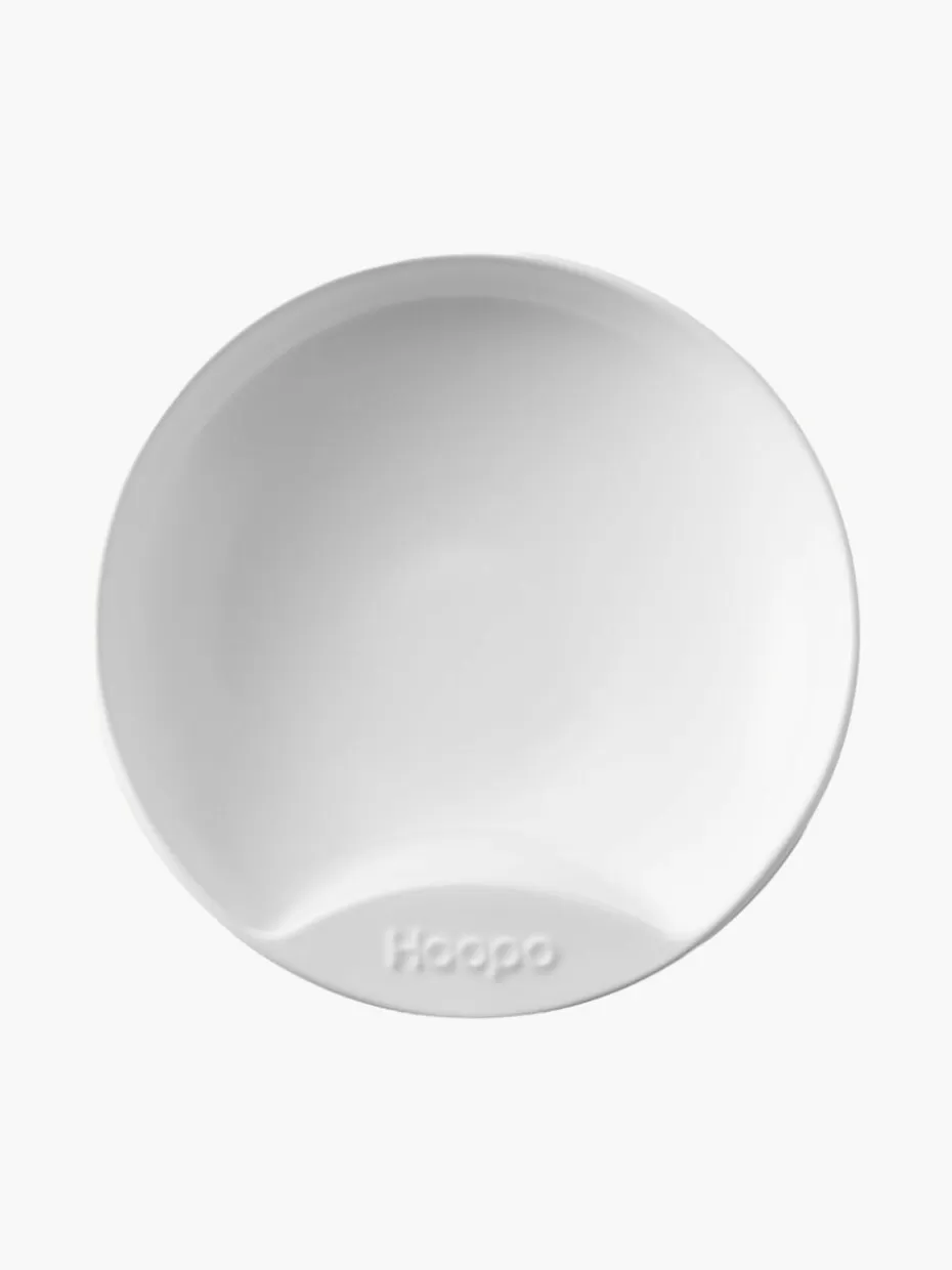 Haustierbedarf-Hoopo Haustiernapf Plate aus Porzellan Weiß