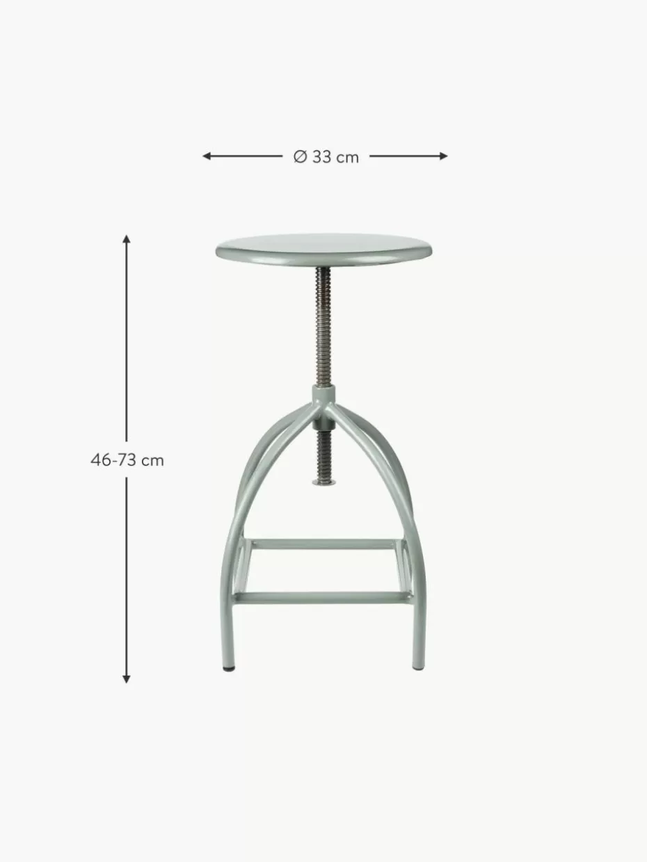 Barhocker | Hocker-Broste Copenhagen Höhenverstellbarer Barhocker Sire Salbeigrün
