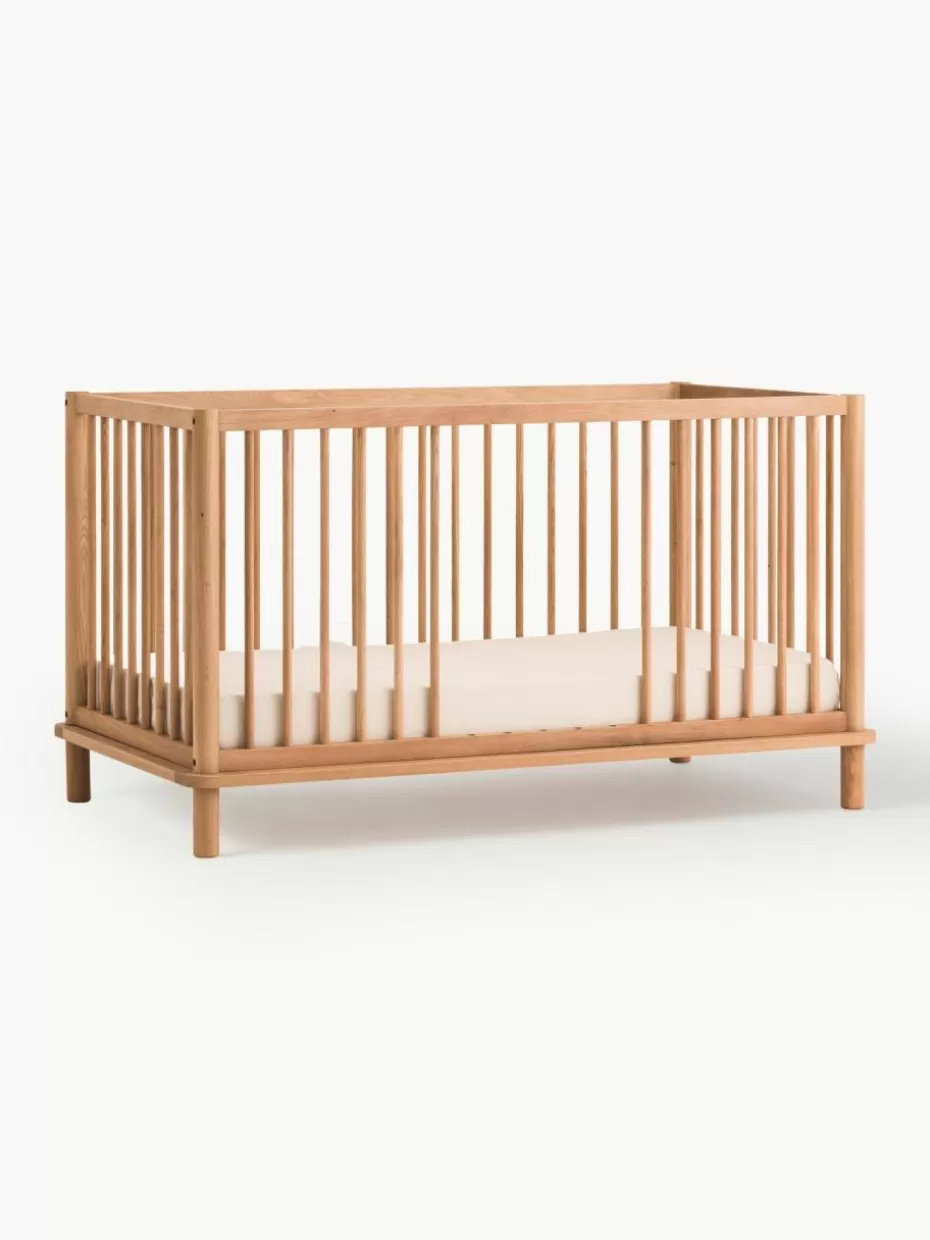 Babybetten-Nobodinoz Höhenverstellbares Babybett Latitude aus Eichenholz, 70 x 140 cm