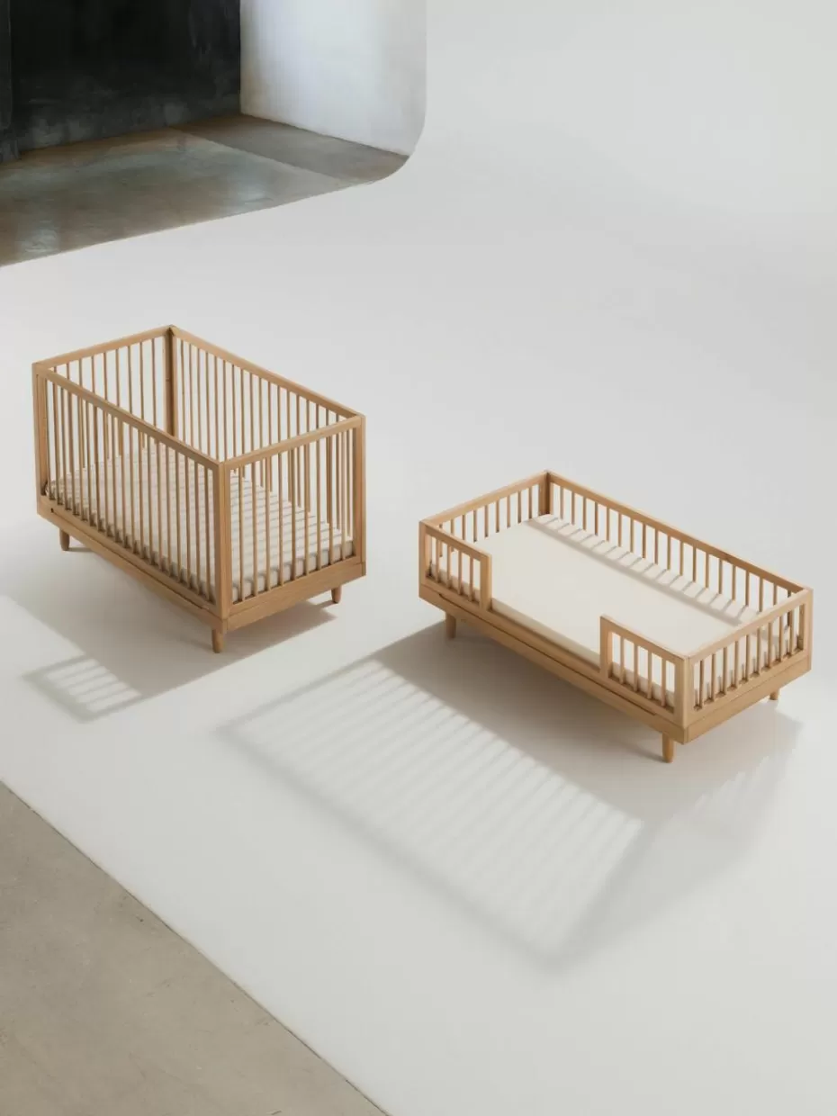 Babybetten-Nobodinoz Höhenverstellbares Babybett Pure aus Eichenholz, 70 x 140 cm