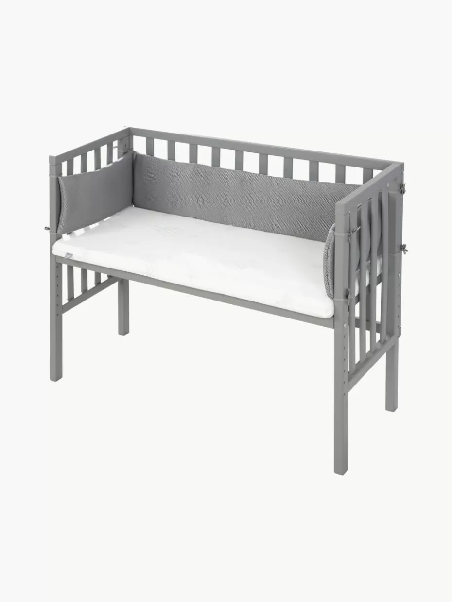 Babybetten-Westwing Höhenverstellbares Beistell-Babybett Sternenzauber, 45 x 90 cm Grau