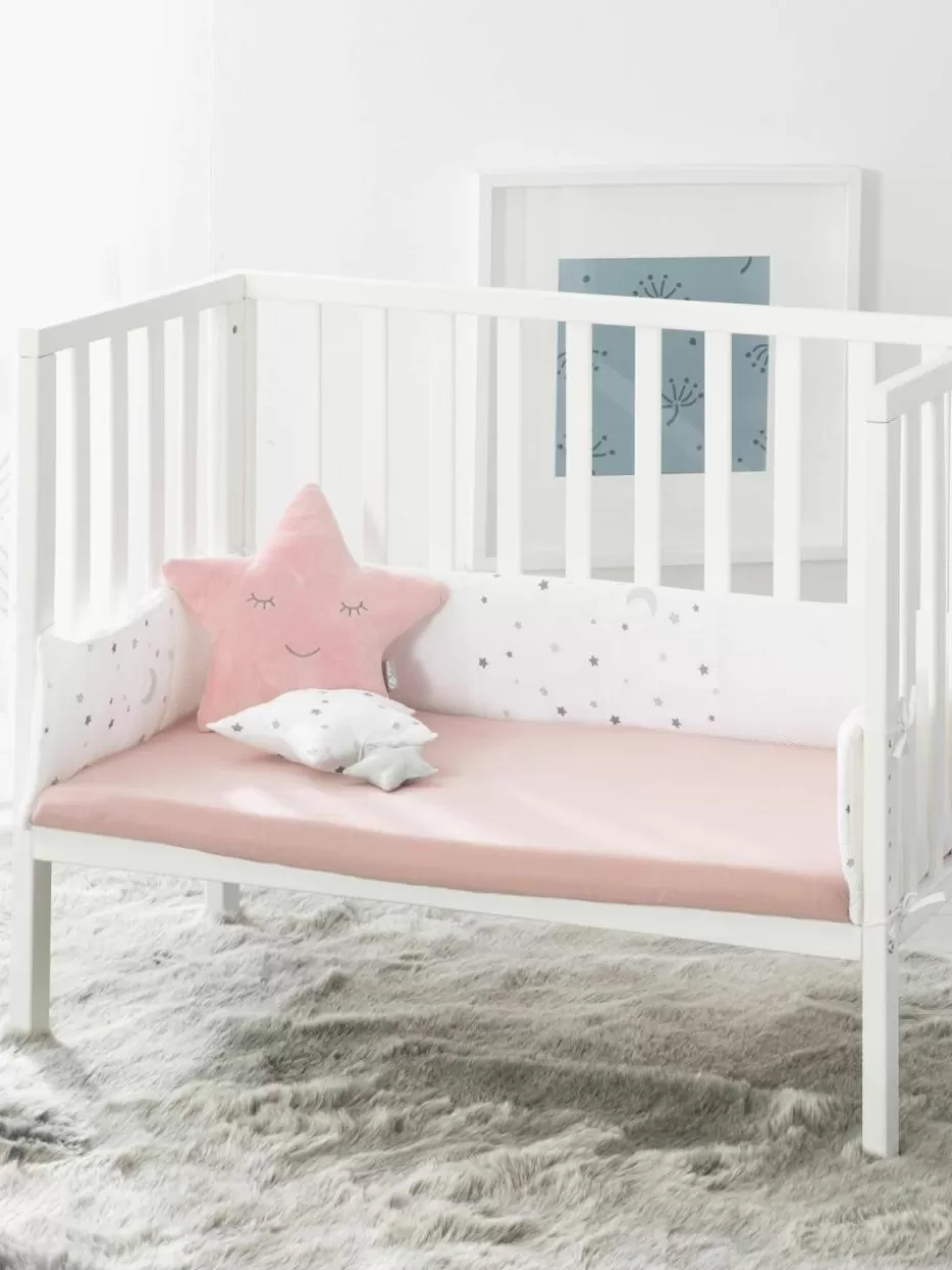 Babybetten-Westwing Höhenverstellbares Beistell-Babybett Sternenzauber, 45 x 90 cm Weiß