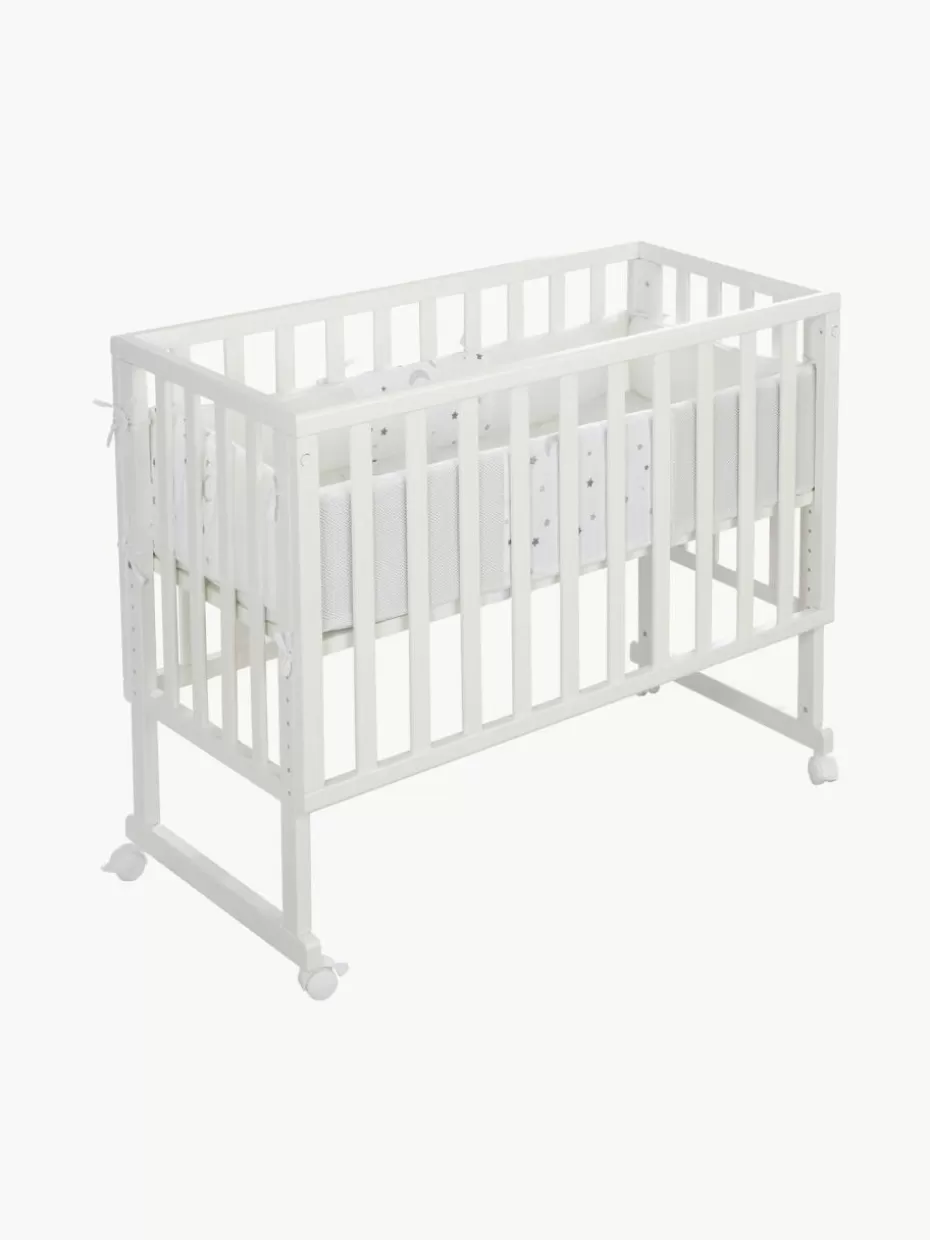 Babybetten-Westwing Höhenverstellbares Beistell-Babybett Sternenzauber mit Rollen, 45 x 90 cm